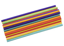Knutselstokken - Apli - 150 x 5 mm - hout - rond - gekleurd - set van 12