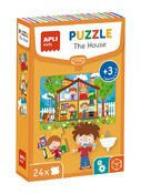 Puzzel - themapuzzel - Apli - het huis - karton - 24 stukjes - per stuk