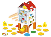 Spel - Goula - Happy Chickens - kippen - hout - denkspel - per spel