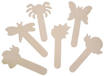 Stokken - hout - insecten - set van 6