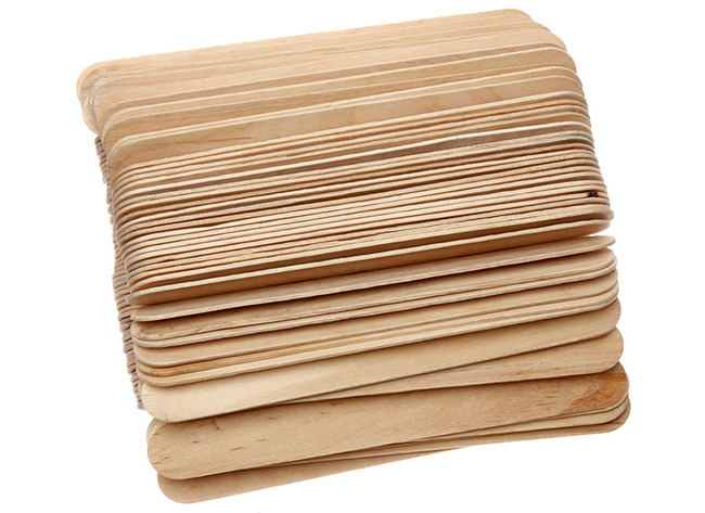 Knutselstokken - ijsstokjes - 150 x 18 mm - hout - plat - naturel - set van 100