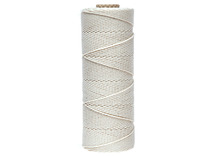 Draad - macramé - koord - ecru - 0,2 cm - per rol