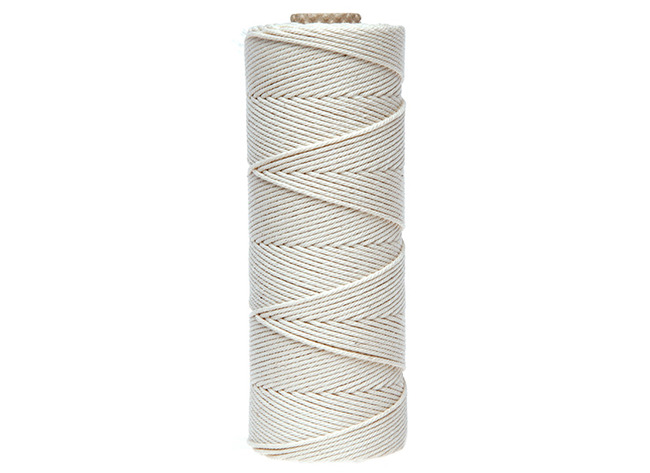 Draad - macramé - ecru - 1 mm x 250 m - per rol