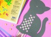 Borduurkaarten - dieren - Neon - weven - set van 9