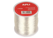 Koord - silicoondraad - Apli - transparant - elastisch - 0,7 mm x 100 m - per rol