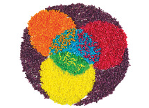 Sensorisch materiaal - Roylco - gekleurde rijst - mix - 454 g - set van 6