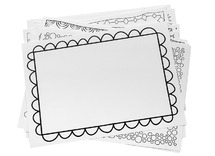 papier - tekenblaadjes - met decoratieve rand - set van 54