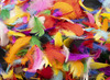 Decoratie - pluimen - 115 g - gekleurd - per stuk