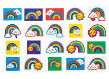 Cadeautje - tattoos regenboog - set van 60 assorti