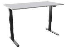 Tafel - Updesk Air - Gasveer Tafel - 180 X 80 Cm - onderstel zwart - blad brown oak - per stuk