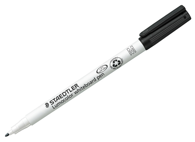 Stiften - whiteboard stiften - Staedtler Lumocolor Whiteboard Pen - zwart - per stuk