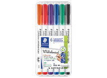 Stiften - voor whiteboard - Staedtler Lumocolor - set van 6 assorti