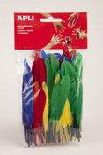 Decoratie - pluimen - 9-14 cm - gekleurd - set van 100