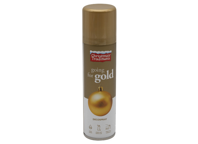 Lak - kerstdecoratie - decoratie - goud - spraybus van 150 ml