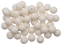 Wattenbollen - 40 mm - wit - decoratie - set van 50
