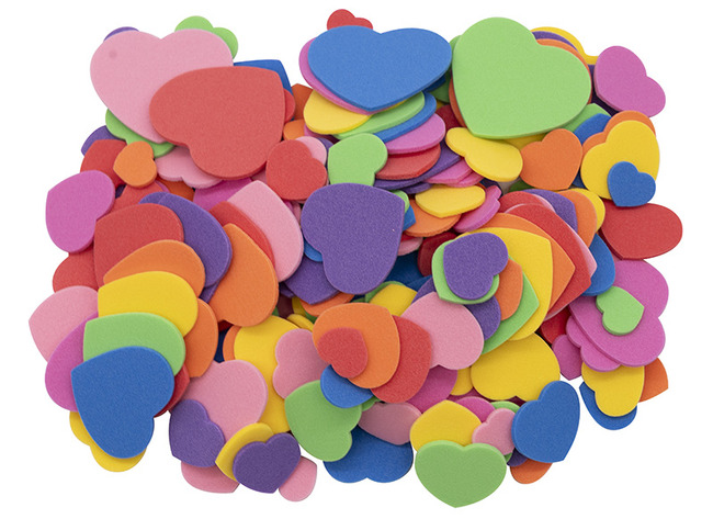 Figuren - foam - hart - gekleurd - set van 200