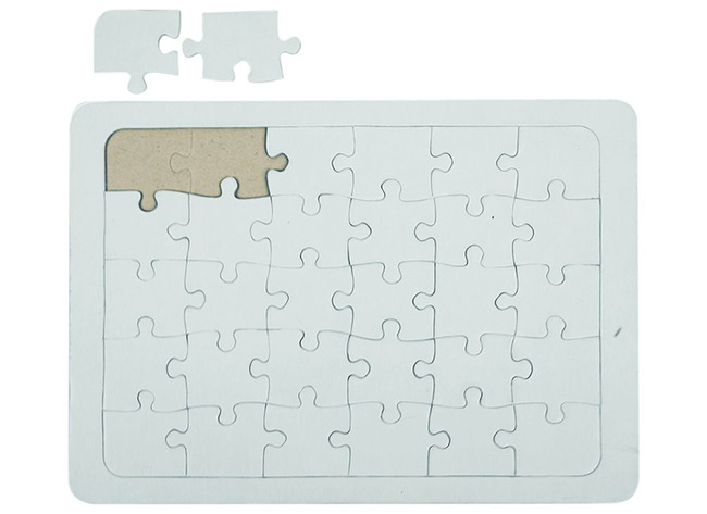 Puzzel - karton - A4 - blanco - set van 10