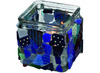 Theelichthouder - glas - vierkant - 5,5 x 5,5 cm - set van 12