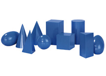 Geometrische lichamen - geometrische vormen - opvulbaar - massief - meetkunde - set van 10 assorti