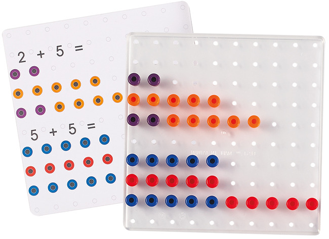 Rekenspel - EDX education - pinnen - kleur en vorm - tekenen - per spel