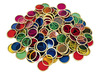 Speelschijven - Shaw Magnets Magnetic Counting Chip Tub - 2 cm - kunststof - magnetisch - transparant - gekleurd - voor lichtbord - set van 500 assorti