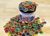 Speelschijven - Shaw Magnets Magnetic Counting Chip Tub - 2 cm - kunststof - magnetisch - transparant - gekleurd - voor lichtbord - set van 500 assorti