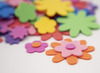 Figuren - foam - bloem - gekleurd - set van 100