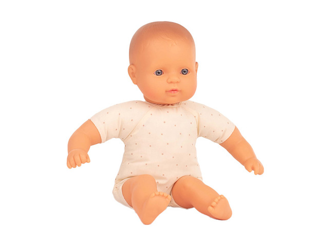 Poppen - Babypop - Miniland - Europees - zonder haar - zacht - 32 cm - per stuk