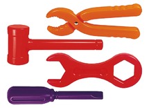 Bouwset - techniek - bouwen - gereedschap voor RC8719 en RA8718 - set van 4 assorti