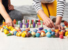 Speelfiguren - tickit Wooden Treasures Starter Set - hout - gekleurd - met opbergzak - loose parts - set van 168 assorti