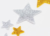 Figuren - sterren - Folia - foam - zelfklevend - goud en zilver - set van 40