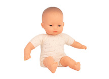 Poppen - Babypop - Miniland - Aziatisch - zonder haar - zacht - 32 cm - per stuk