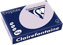 Papier - fotokopieerpapier - Clairefontaine Trophée - A4 - 80 g - pastel - lila - pak van 500 vellen
