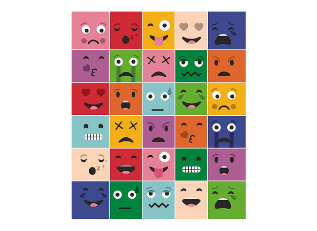 Robot - Bee-bot - Blue-bot - mat - emoties - per stuk