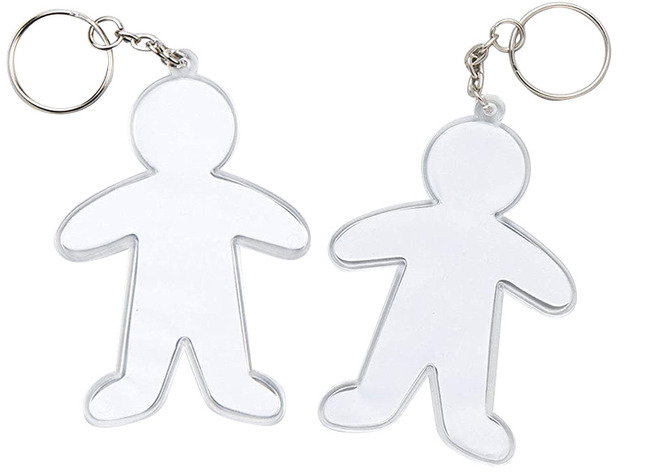 Sleutelhangers - mensjes - set van 6