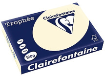 Papier - fotokopieerpapier - Clairefontaine Trophée - A4 - 120 g - pastel - kanariegeel - pak van 250 vellen