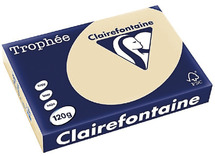 Papier - fotokopieerpapier - Clairefontaine Trophée - A4 - 120 g - pastel - ivoor - pak van 250 vellen