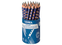 Potloden - grafietpotloden - Lyra Groove - B - driehoekig - dik - set van 36