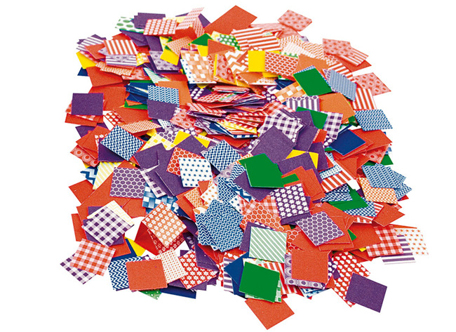 Mozaïektegels - Roylco - karton - met patronen - vierkant - 2 cm - assorti - set van 2000