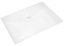 Enveloptassen - A3 - transparent - met velcro-sluiting - wit - set van 5