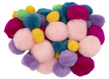 Pompons - Apli Kids - 8-20 mm - gekleurd - decoratie - set van 50