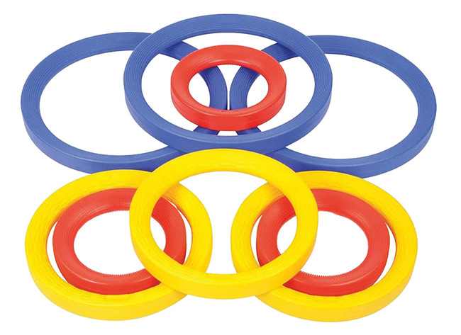 Speelringen - sorteren - parcours - set 9 van assorti