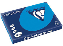 Papier - fotokopieerpapier - Clairefontaine Trophée - A3 - 120 g - turkooisblauw - pak van 250 vellen