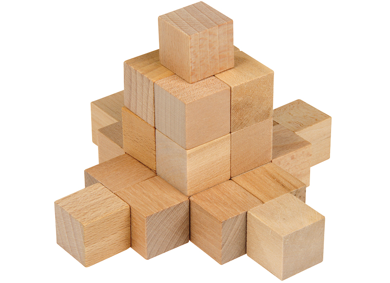 Cubes en bois de hêtre brut 15x15mm 100pcs