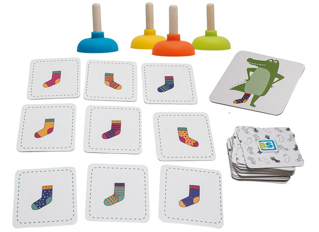 Spel - zoekspel - Croc's Sok - zoek de sok - kaartspel - per spel