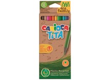 Potloden - kleurpotloden - Carioca Eco Family Tita - zeshoekig - etui - set van 12 assorti