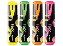 Markeerstiften - Maped - fluo Flex - set van 4 assorti