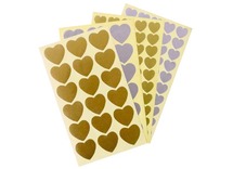 Stickers - hartjes - goud en zilver - set van 408 assorti