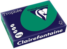 Papier - fotokopieerpapier - Clairefontaine Trophée - A4 - 160 g - dennegroen - pak van 250 vellen