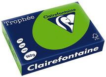 Papier - fotokopieerpapier - Clairefontaine Trophée - A4 - 160 g - grasgroen - pak van 250 vellen